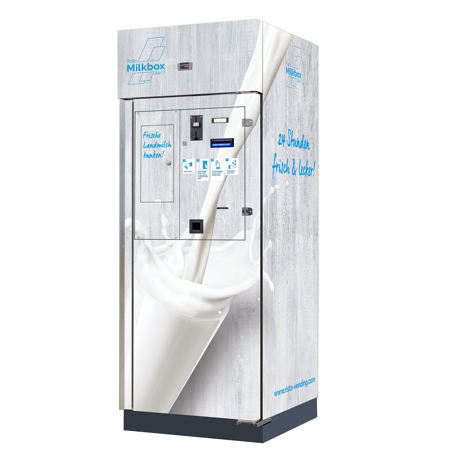 milk vending machine 'Milkbox Light' frischmilchautomat-eintuerig-risto-milkbox-light-180