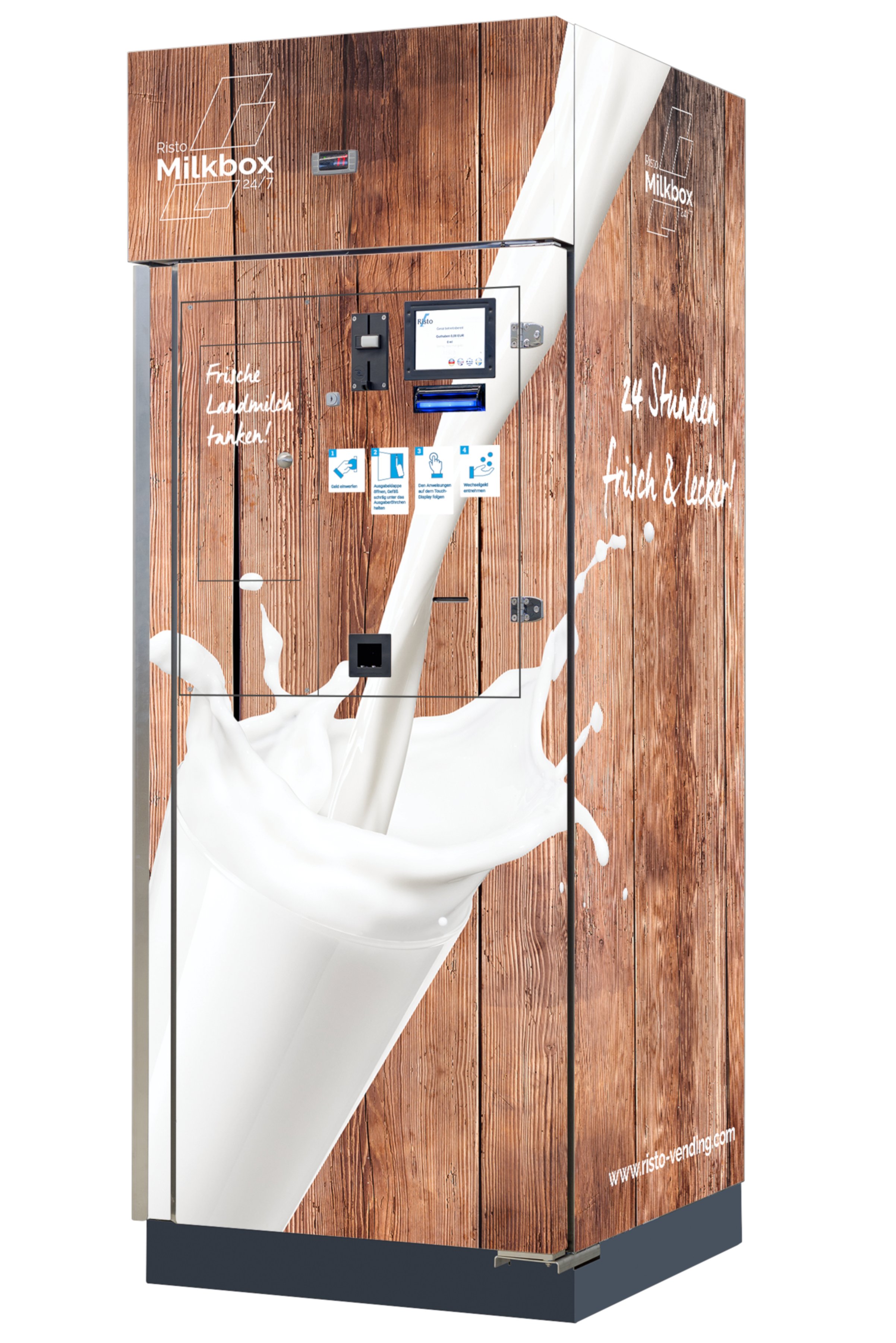 milk vending machine 'Milkbox' milchtankstelle-direktvermarktung-landwirtschaft-milkbox-180-braun